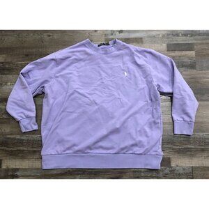Polo Ralph Lauren Mens 3XB Purple Loopback Fleece Sweatshirt